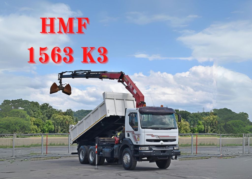 Renault KERAX 420 DXI* HMF 1563 K3 + FUNK/6x4 - شاحنة قلاب: صورة 1 Renault KERAX 420 DXI* HMF 1563 K3 + FUNK/6x4 - شاحنة قلاب: صورة 1