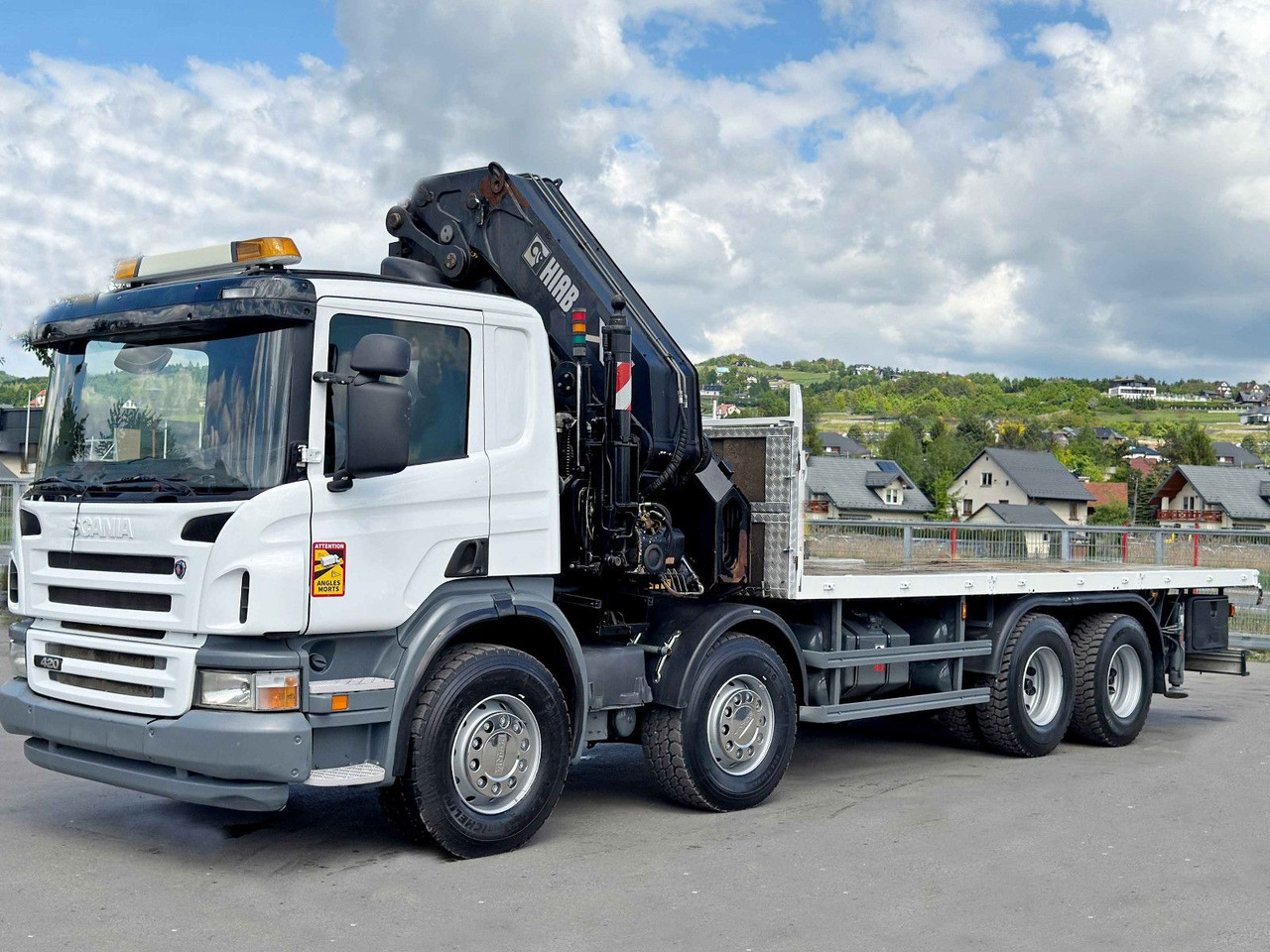 Scania P 420* PLATFORM 6,80m * HIAB 600 EP-5/FUNK * 8x4 - شاحنة كرين: صورة 4 Scania P 420* PLATFORM 6,80m * HIAB 600 EP-5/FUNK * 8x4 - شاحنة كرين: صورة 4