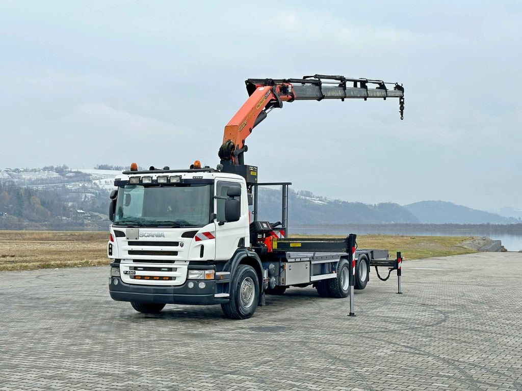 Scania P 420* PLATFORM 6,80m * PK 29002+FUNK * TOP - شاحنة سحب: صورة 2 Scania P 420* PLATFORM 6,80m * PK 29002+FUNK * TOP - شاحنة سحب: صورة 2