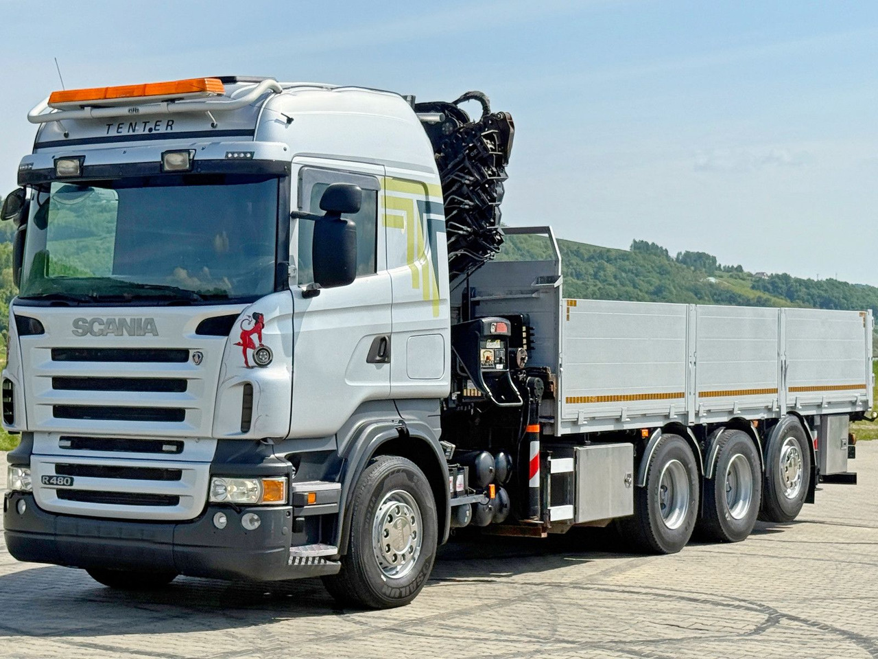 Scania R480 PRITSCHE 6,85m *HIAB 377 E-8 HIPRO/FUNK*8x4 - شاحنة كرين: صورة 4 Scania R480 PRITSCHE 6,85m *HIAB 377 E-8 HIPRO/FUNK*8x4 - شاحنة كرين: صورة 4