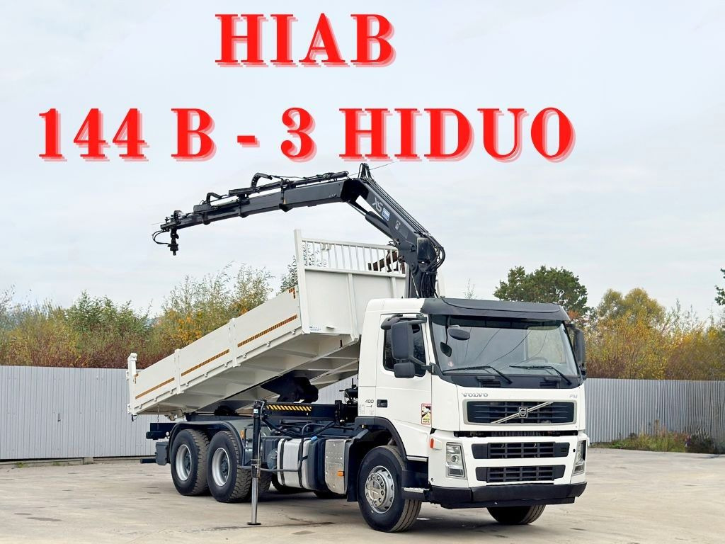 Volvo FM 400 Kipper 6,20m * HIAB 144 B-3 HIDUO* 6x4 - شاحنة كرين: صورة 1 Volvo FM 400 Kipper 6,20m * HIAB 144 B-3 HIDUO* 6x4 - شاحنة كرين: صورة 1