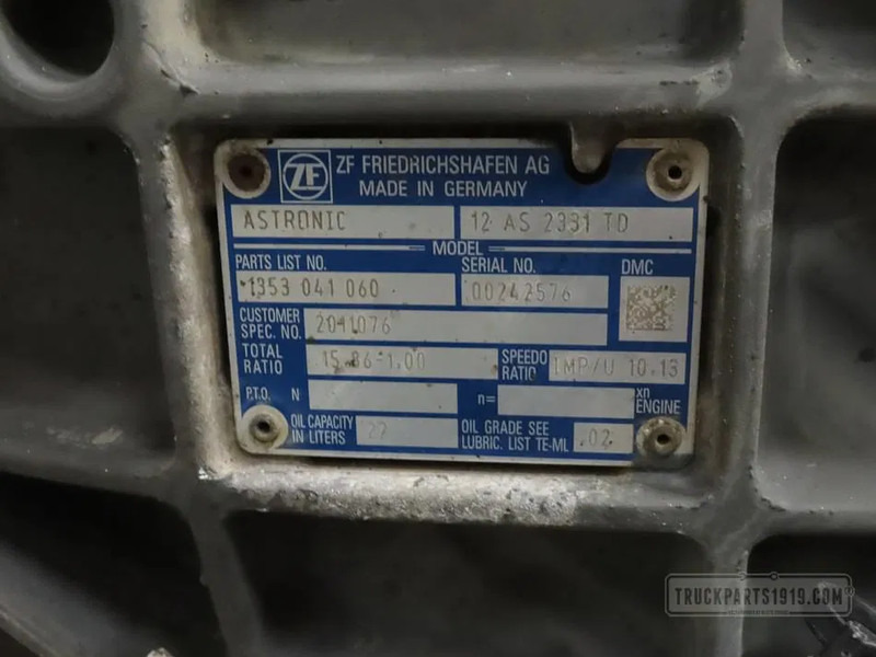 DAF 2011076 Versnellingsbak 12AS2331TD+IT3 - صندوق التروس - شاحنة: صورة 3 DAF 2011076 Versnellingsbak 12AS2331TD+IT3 - صندوق التروس - شاحنة: صورة 3