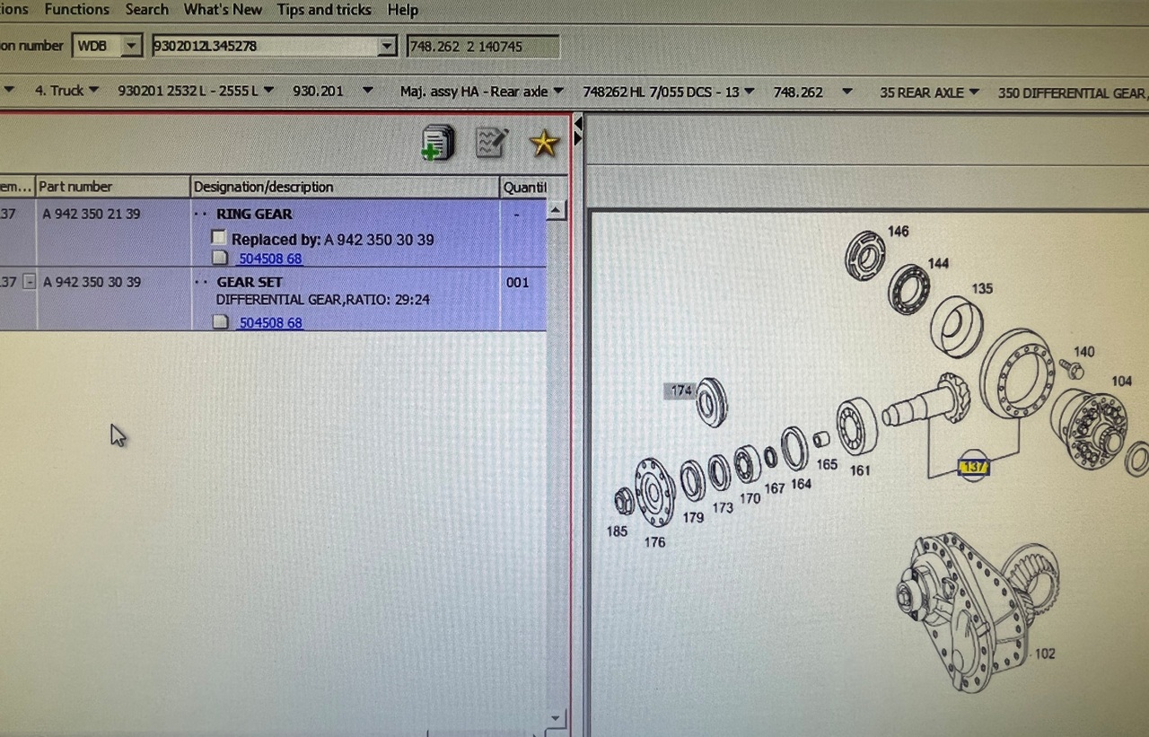 REAR AXLE WITH DIFFERENTIAL GEAR ,RATIO 29:24 - ترس تفاضلي - شاحنة: صورة 5 REAR AXLE WITH DIFFERENTIAL GEAR ,RATIO 29:24 - ترس تفاضلي - شاحنة: صورة 5
