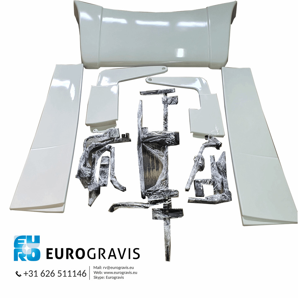 000079 VOLVO FH4/FH5 GLOBETROTTER CABINE SPOILER SET KLEUR C1103 - الإيروديناميكية/ الجناح الخلفي - شاحنة: صورة 1 000079 VOLVO FH4/FH5 GLOBETROTTER CABINE SPOILER SET KLEUR C1103 - الإيروديناميكية/ الجناح الخلفي - شاحنة: صورة 1