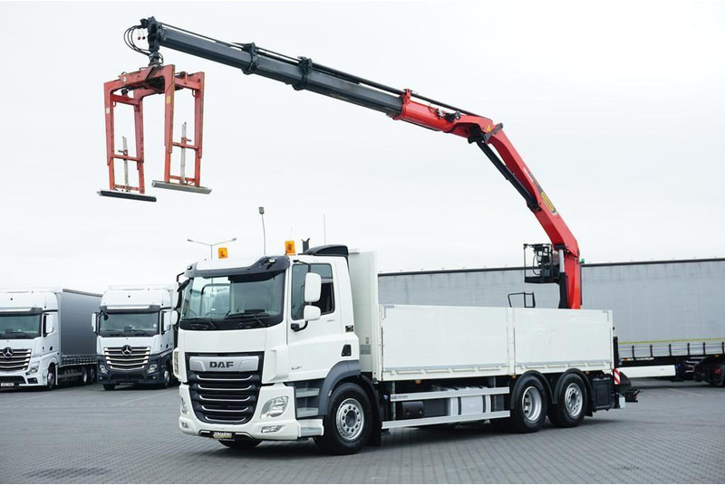 DAF CF / 480 / 6 X 2 / SKRZYNIOWY + HDS / PALFINGER PK 22 001L / OŚ - شاحنات مسطحة, شاحنة كرين: صورة 1 DAF CF / 480 / 6 X 2 / SKRZYNIOWY + HDS / PALFINGER PK 22 001L / OŚ - شاحنات مسطحة, شاحنة كرين: صورة 1