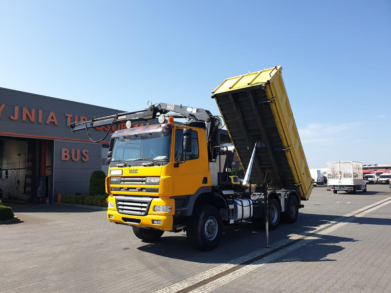 DAF CF GINAF X3335 S 6x6 DUMP TRUCK+HDS ATLAS 1460 HYDROBORD - شاحنة قلاب, شاحنة كرين: صورة 1 DAF CF GINAF X3335 S 6x6 DUMP TRUCK+HDS ATLAS 1460 HYDROBORD - شاحنة قلاب, شاحنة كرين: صورة 1