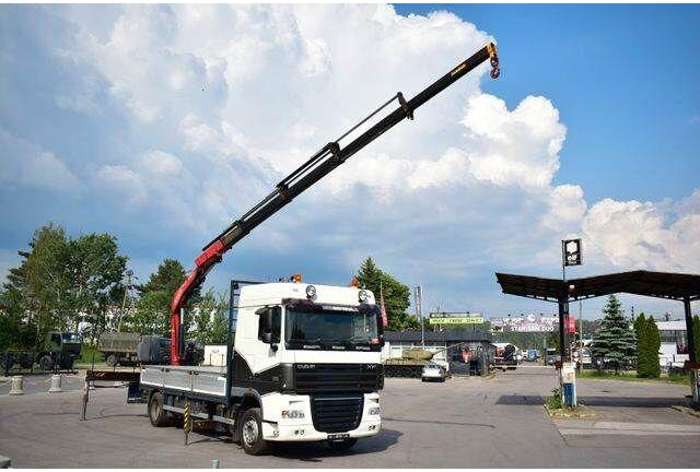 DAF XF 105.410 - شاحنات مسطحة, شاحنة كرين: صورة 1 DAF XF 105.410 - شاحنات مسطحة, شاحنة كرين: صورة 1