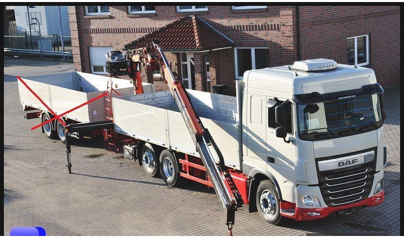 DAF XF 440 - شاحنات مسطحة, شاحنة كرين: صورة 1 DAF XF 440 - شاحنات مسطحة, شاحنة كرين: صورة 1