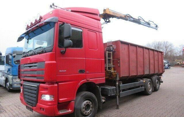 DAF XF105.410 6x2 Container + Crane - شاحنة لودر انزلاقي: صورة 4 DAF XF105.410 6x2 Container + Crane - شاحنة لودر انزلاقي: صورة 4