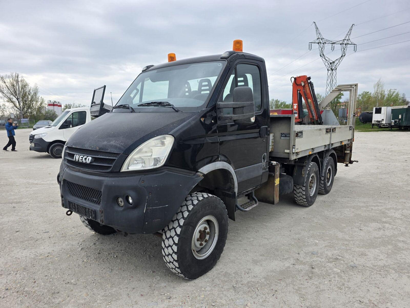 Iveco Daily 55 S 18 4x4 + Veldhuizen Palfinger PK3300 Clixtar - شاحنة توصيل مفتوحة: صورة 1 Iveco Daily 55 S 18 4x4 + Veldhuizen Palfinger PK3300 Clixtar - شاحنة توصيل مفتوحة: صورة 1