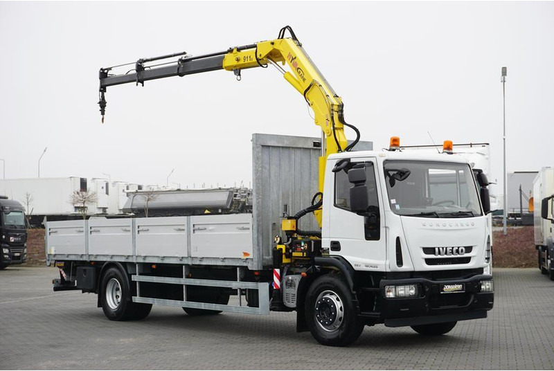 Iveco EUROCARGO / 180E25 / SKRZYNIOWY + HDS + WINDA / HYVA 911 / ROTAT - شاحنات مسطحة, شاحنة كرين: صورة 1 Iveco EUROCARGO / 180E25 / SKRZYNIOWY + HDS + WINDA / HYVA 911 / ROTAT - شاحنات مسطحة, شاحنة كرين: صورة 1