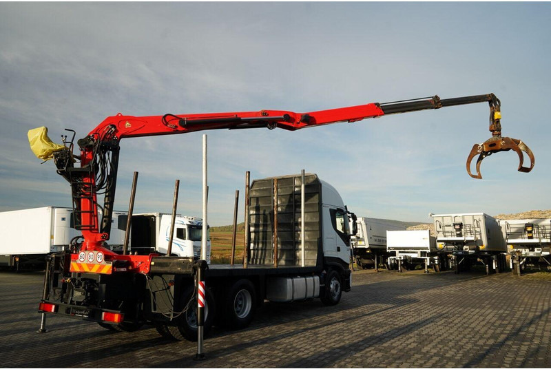 Iveco STRALIS 560 / 6X4 / DO DREWNA / DO DRZEWA / DO LASU / HDS PALFIN - شاحنة قطع الأشجار, شاحنة كرين: صورة 5 Iveco STRALIS 560 / 6X4 / DO DREWNA / DO DRZEWA / DO LASU / HDS PALFIN - شاحنة قطع الأشجار, شاحنة كرين: صورة 5