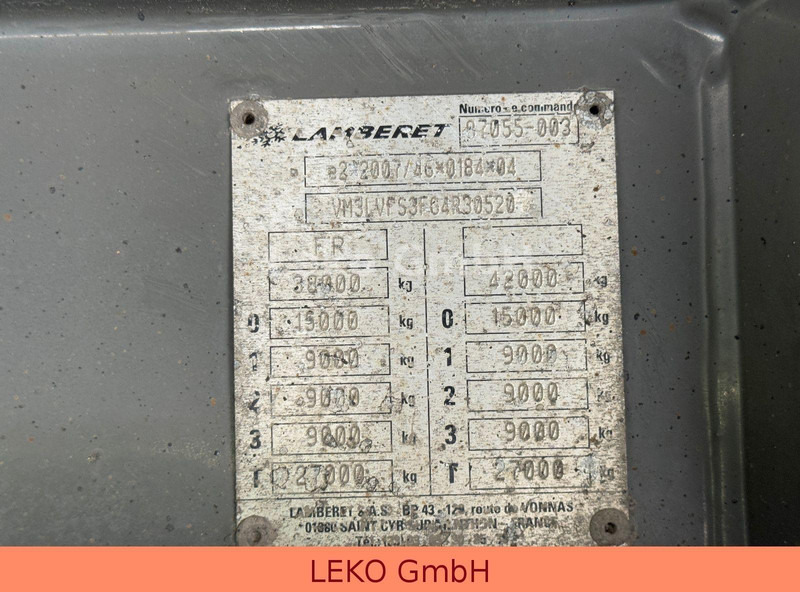 نصف مقطورة للتبريد LAMBERET Mit Carrier Vec 1950 Bis -30°C: صورة 20 نصف مقطورة للتبريد LAMBERET Mit Carrier Vec 1950 Bis -30°C: صورة 20