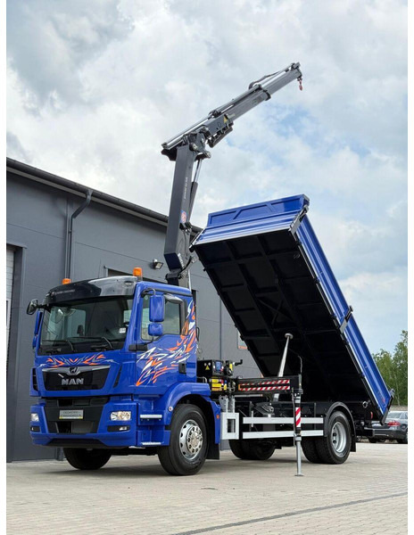 MAN MAN TGM TGL TGS 18.250 // E6 // wywrotka + HDS HMF z pilotem // - شاحنة قلاب: صورة 1 MAN MAN TGM TGL TGS 18.250 // E6 // wywrotka + HDS HMF z pilotem // - شاحنة قلاب: صورة 1