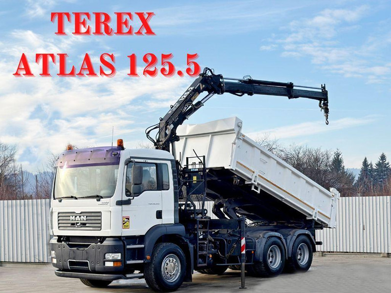 MAN TGA 26.350 * KIPPER 4,90m + TEREX ATLAS * 6x4 * - شاحنات مسطحة, شاحنة كرين: صورة 1 MAN TGA 26.350 * KIPPER 4,90m + TEREX ATLAS * 6x4 * - شاحنات مسطحة, شاحنة كرين: صورة 1