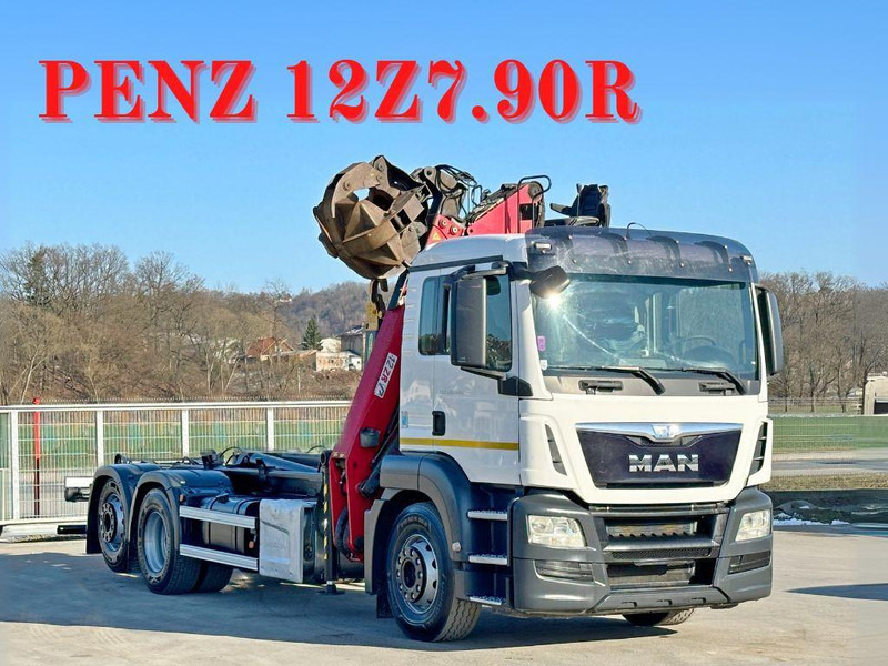 MAN TGS 26.400 Abrollkipper* PENZ 12Z7.90R* TOP - شاحنة برافعة خطافية, شاحنة كرين: صورة 1 MAN TGS 26.400 Abrollkipper* PENZ 12Z7.90R* TOP - شاحنة برافعة خطافية, شاحنة كرين: صورة 1