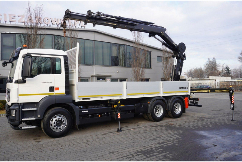 MAN TGS 26.400 + HIAB 244 EP-4 HIDUO crane - شاحنات مسطحة, شاحنة كرين: صورة 1 MAN TGS 26.400 + HIAB 244 EP-4 HIDUO crane - شاحنات مسطحة, شاحنة كرين: صورة 1
