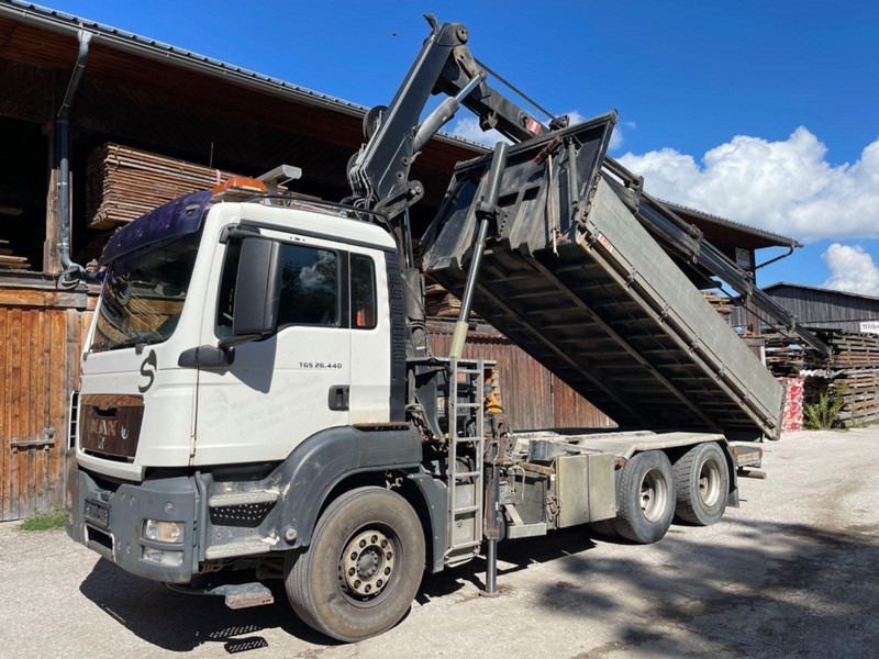 MAN TGS 26.440 6x4 Tipper + Crane Hiab 220 - 5 + RC - شاحنة قلاب, شاحنة كرين: صورة 3 MAN TGS 26.440 6x4 Tipper + Crane Hiab 220 - 5 + RC - شاحنة قلاب, شاحنة كرين: صورة 3