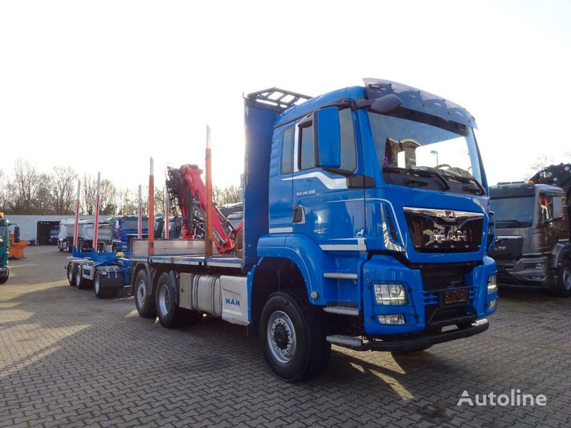 MAN TGS 28.500 6x4 Log truck + Crane Epsilon + Trailer - شاحنة قطع الأشجار, شاحنة كرين: صورة 2 MAN TGS 28.500 6x4 Log truck + Crane Epsilon + Trailer - شاحنة قطع الأشجار, شاحنة كرين: صورة 2