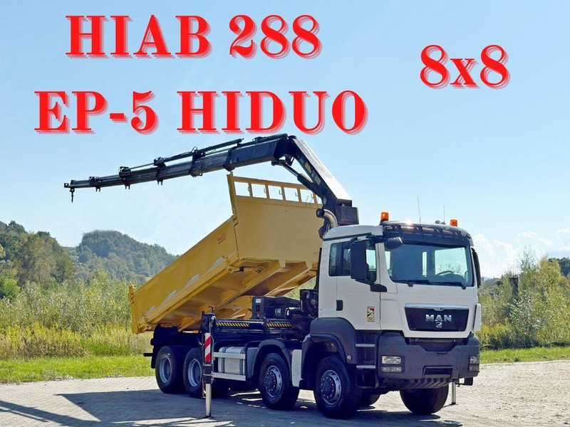 MAN TGS 32.510 * HIAB 288 EP - 5HIDUO/ FUNK * 8x8 - شاحنة قلاب, شاحنة كرين: صورة 1 MAN TGS 32.510 * HIAB 288 EP - 5HIDUO/ FUNK * 8x8 - شاحنة قلاب, شاحنة كرين: صورة 1