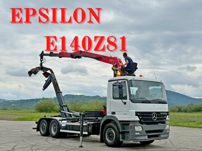 Mercedes-Benz ACTROS 2541 ABROLLKIPPER EPSILON E140Z81 TOP - شاحنة برافعة خطافية, شاحنة كرين: صورة 1 Mercedes-Benz ACTROS 2541 ABROLLKIPPER EPSILON E140Z81 TOP - شاحنة برافعة خطافية, شاحنة كرين: صورة 1