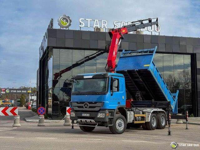 Mercedes-Benz ACTROS 3341 6x6 HMF 4220 K4 CRANE KIPPER - شاحنة قلاب, شاحنة كرين: صورة 1 Mercedes-Benz ACTROS 3341 6x6 HMF 4220 K4 CRANE KIPPER - شاحنة قلاب, شاحنة كرين: صورة 1