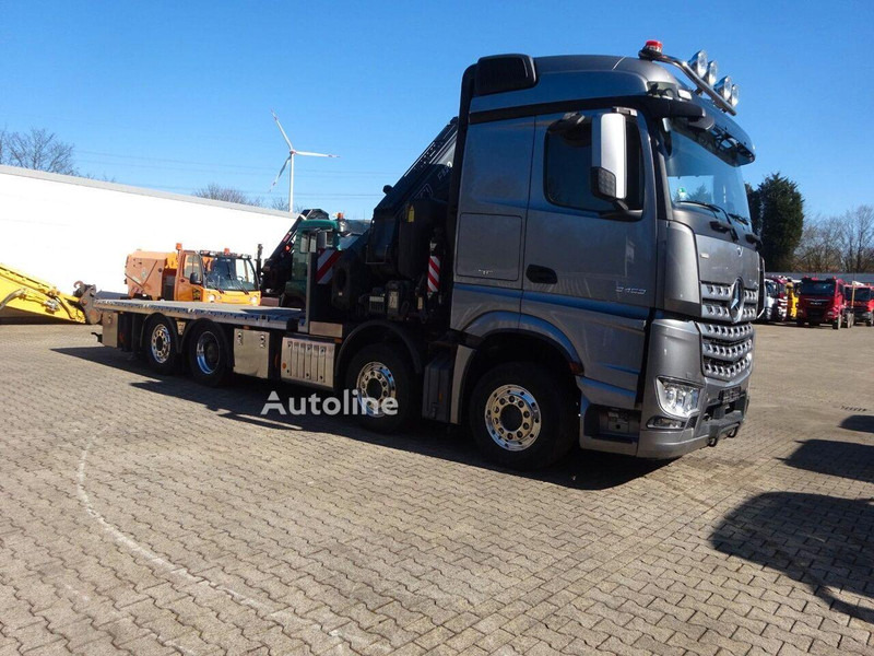 Mercedes-Benz Arocs 3453 8x2 Open Flatbed + Crane Fassi F820 - شاحنات مسطحة, شاحنة كرين: صورة 3 Mercedes-Benz Arocs 3453 8x2 Open Flatbed + Crane Fassi F820 - شاحنات مسطحة, شاحنة كرين: صورة 3