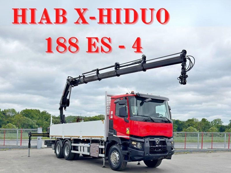 Renault C 400 *HIAB X - HIDUO 188 ES - 4 + FUNK * 6x4 - شاحنات مسطحة, شاحنة كرين: صورة 1 Renault C 400 *HIAB X - HIDUO 188 ES - 4 + FUNK * 6x4 - شاحنات مسطحة, شاحنة كرين: صورة 1