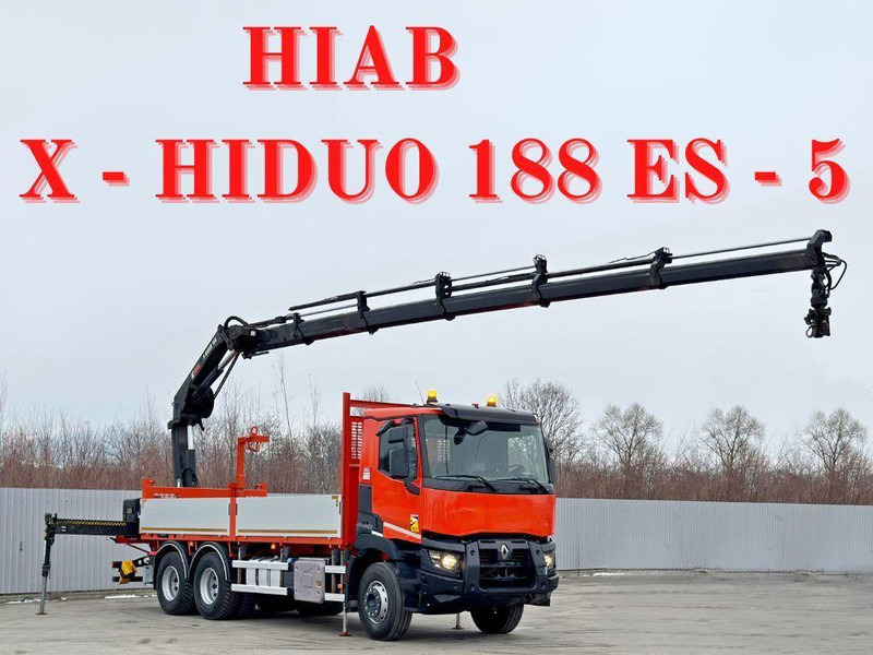 Renault C 430 *HIAB X - HIPRO 188 ES - 5 + FUNK* 6x4 - شاحنات مسطحة, شاحنة كرين: صورة 1 Renault C 430 *HIAB X - HIPRO 188 ES - 5 + FUNK* 6x4 - شاحنات مسطحة, شاحنة كرين: صورة 1