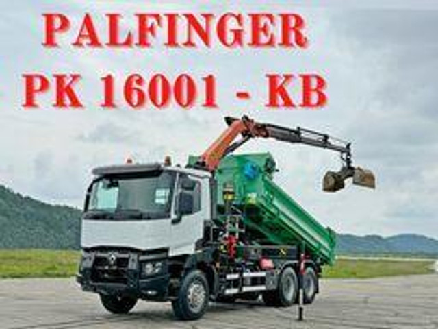 Renault C 430 *KIPPER 5,10 m + PK 16001 - K B* 6x4 - شاحنة قلاب, شاحنة كرين: صورة 1 Renault C 430 *KIPPER 5,10 m + PK 16001 - K B* 6x4 - شاحنة قلاب, شاحنة كرين: صورة 1
