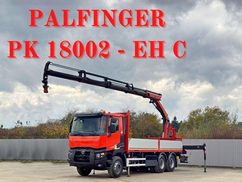 Renault C430 * PALFINGER PK 18002 - EHC + FUNK/ 6x4 - شاحنات مسطحة, شاحنة كرين: صورة 1 Renault C430 * PALFINGER PK 18002 - EHC + FUNK/ 6x4 - شاحنات مسطحة, شاحنة كرين: صورة 1