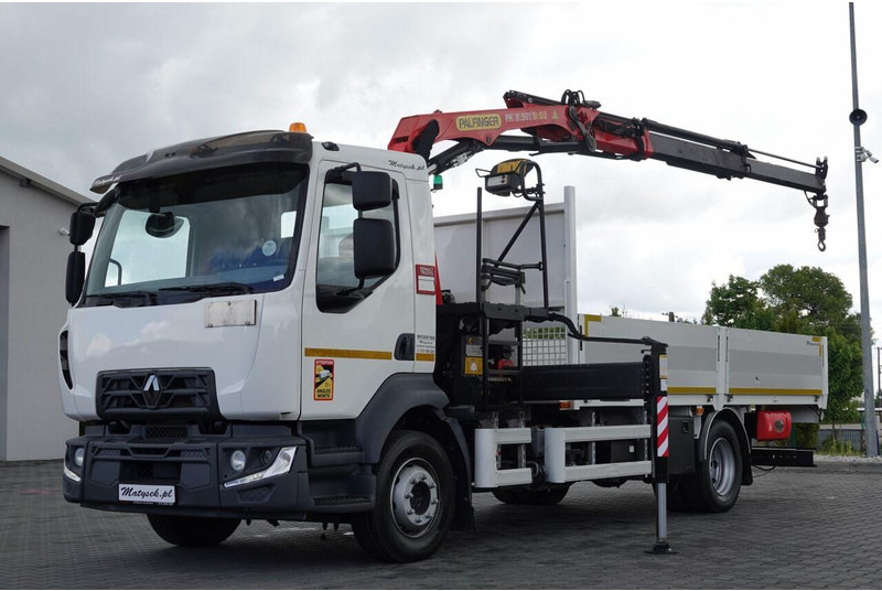 Renault D 210/ 4X2 / SKRZYNIOWY 5 M + HDS PALFINGER PK 8.501 SLD A / UD - شاحنات مسطحة, شاحنة كرين: صورة 1 Renault D 210/ 4X2 / SKRZYNIOWY 5 M + HDS PALFINGER PK 8.501 SLD A / UD - شاحنات مسطحة, شاحنة كرين: صورة 1