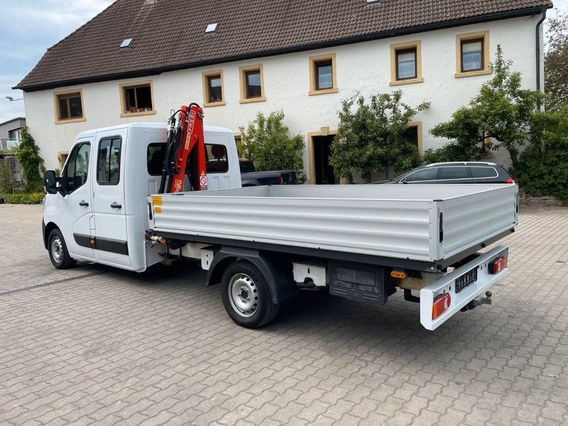 Renault Master Doka - Flatbed truck + crane - شاحنة توصيل مفتوحة, الشاحنات الصغيرة كابينة مزدوجة: صورة 4 Renault Master Doka - Flatbed truck + crane - شاحنة توصيل مفتوحة, الشاحنات الصغيرة كابينة مزدوجة: صورة 4