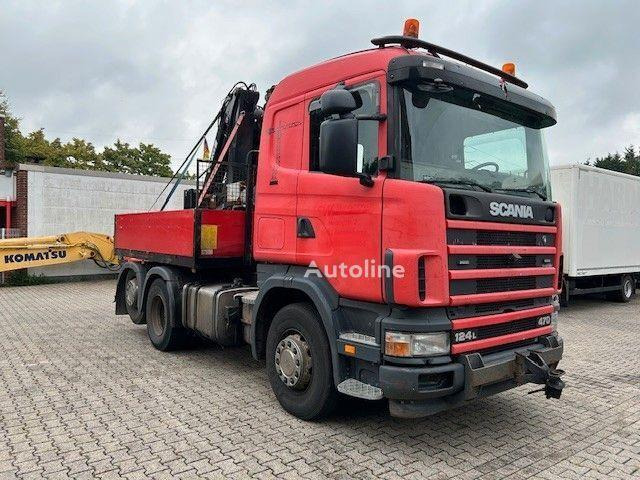 Scania 124 L 470 - Flatbed + crane - شاحنات مسطحة, شاحنة كرين: صورة 2 Scania 124 L 470 - Flatbed + crane - شاحنات مسطحة, شاحنة كرين: صورة 2