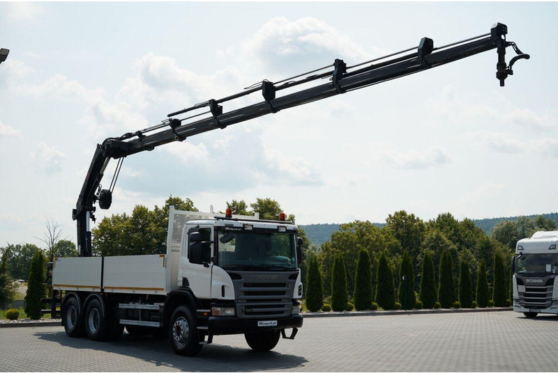 Scania P 360 / 6X4 / SKRZYNIOWY 4.85 + HDS HIAB 211 E-6 HIDUO / UDŹWIG - شاحنات مسطحة, شاحنة كرين: صورة 1 Scania P 360 / 6X4 / SKRZYNIOWY 4.85 + HDS HIAB 211 E-6 HIDUO / UDŹWIG - شاحنات مسطحة, شاحنة كرين: صورة 1
