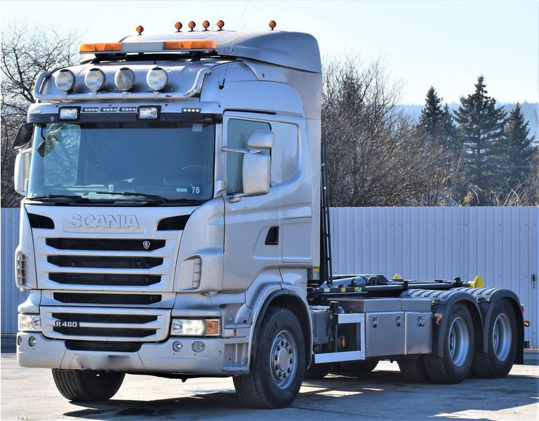 Scania R 480 Abrollkipper * 6x4 * Top Zustand ! - شاحنة برافعة خطافية: صورة 4 Scania R 480 Abrollkipper * 6x4 * Top Zustand ! - شاحنة برافعة خطافية: صورة 4