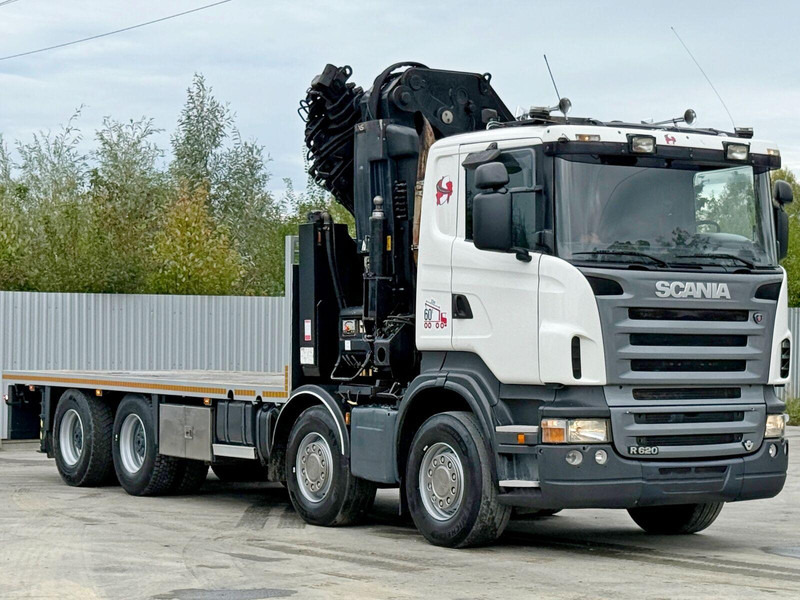 Scania R 620*PLATFORM 6,45m*HIAB 600 E - 9 + FUNK / 8x4 - شاحنات مسطحة, شاحنة كرين: صورة 4 Scania R 620*PLATFORM 6,45m*HIAB 600 E - 9 + FUNK / 8x4 - شاحنات مسطحة, شاحنة كرين: صورة 4