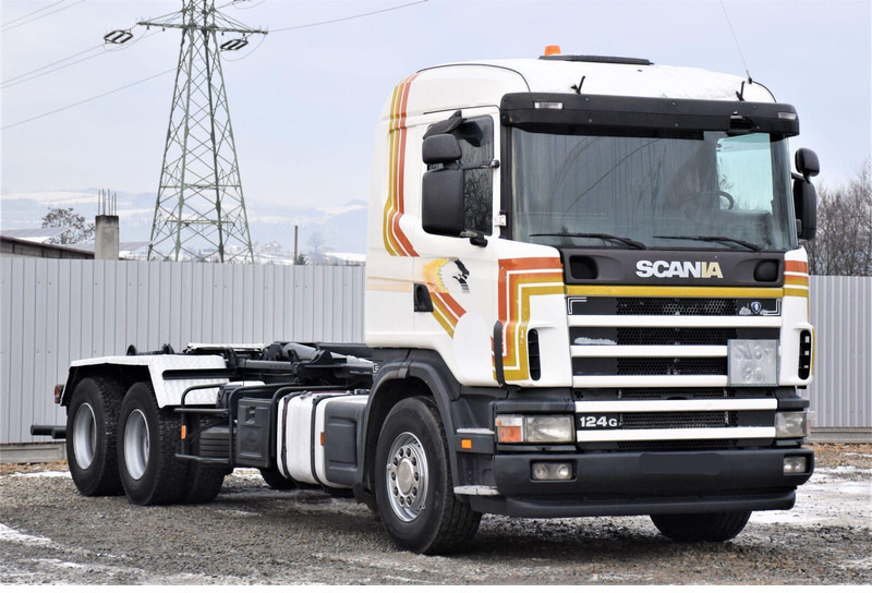 Scania R124 470 Abrollkipper * 6x2 * Motor Problem - شاحنة برافعة خطافية: صورة 3 Scania R124 470 Abrollkipper * 6x2 * Motor Problem - شاحنة برافعة خطافية: صورة 3
