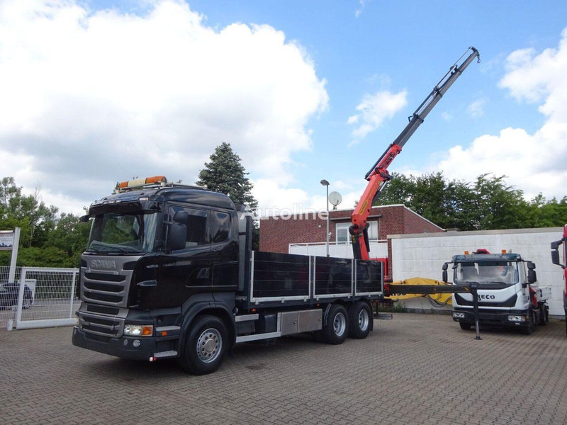 Scania R620 V8 6x2 Flatbed + Palfinger Crane PK 22002 EH - شاحنات مسطحة, شاحنة كرين: صورة 5 Scania R620 V8 6x2 Flatbed + Palfinger Crane PK 22002 EH - شاحنات مسطحة, شاحنة كرين: صورة 5