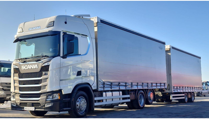 Scania S 450 / ZESTAW TANDEM / 120 M3 / I-PARK COOL / PO KONTRAKCIE S - شاحنة ذات ستائر جانبية: صورة 1 Scania S 450 / ZESTAW TANDEM / 120 M3 / I-PARK COOL / PO KONTRAKCIE S - شاحنة ذات ستائر جانبية: صورة 1