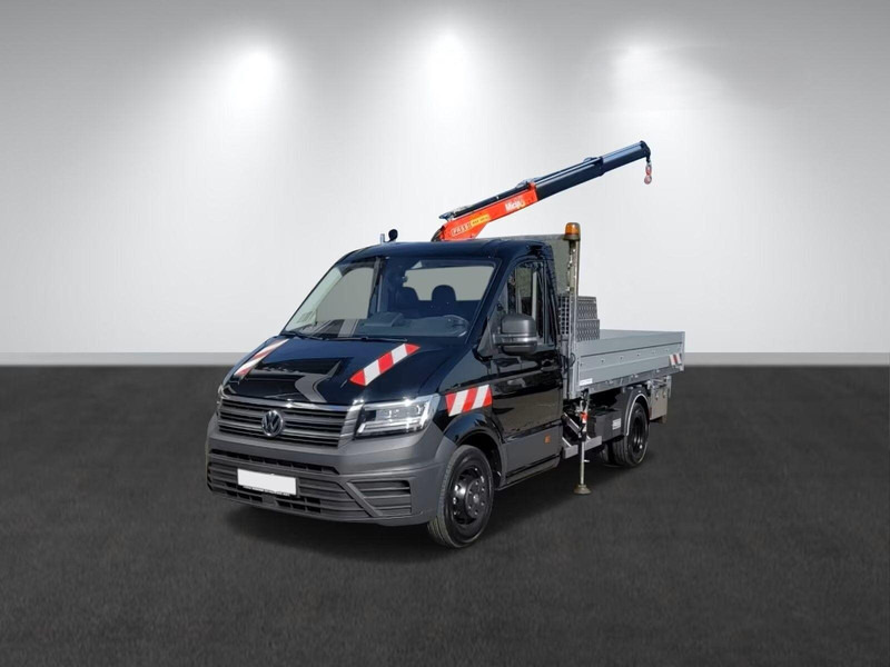 Volkswagen Crafter 50 - Flatbed truck + crane - شاحنات مسطحة, شاحنة كرين: صورة 1 Volkswagen Crafter 50 - Flatbed truck + crane - شاحنات مسطحة, شاحنة كرين: صورة 1