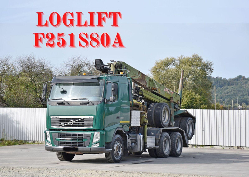 Volvo FH 500 * LOGLIFT F251 S80A + Anhänger /6x4 - شاحنة قطع الأشجار, شاحنة كرين: صورة 1 Volvo FH 500 * LOGLIFT F251 S80A + Anhänger /6x4 - شاحنة قطع الأشجار, شاحنة كرين: صورة 1