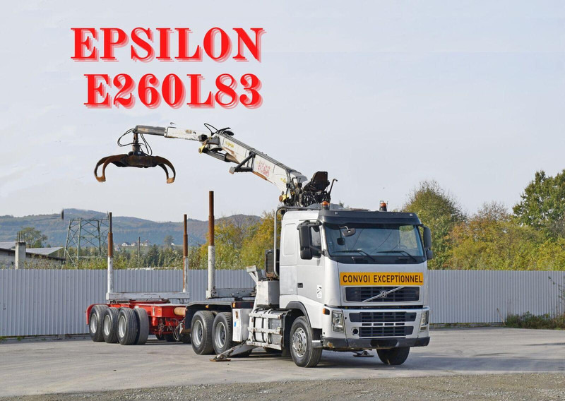 Volvo FH 520 * EPSILON E260L83 * Anhänger /6x4 - شاحنة قطع الأشجار, شاحنة كرين: صورة 1 Volvo FH 520 * EPSILON E260L83 * Anhänger /6x4 - شاحنة قطع الأشجار, شاحنة كرين: صورة 1