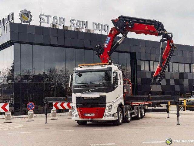 Volvo FH 550 8x2 HMF 8520 FLY JIB Winch Crane Euro 6 - شاحنات مسطحة, شاحنة كرين: صورة 2 Volvo FH 550 8x2 HMF 8520 FLY JIB Winch Crane Euro 6 - شاحنات مسطحة, شاحنة كرين: صورة 2