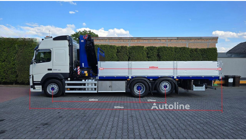 Volvo FM 500 - Flatbed+crane 6x2 - شاحنات مسطحة, شاحنة كرين: صورة 4 Volvo FM 500 - Flatbed+crane 6x2 - شاحنات مسطحة, شاحنة كرين: صورة 4
