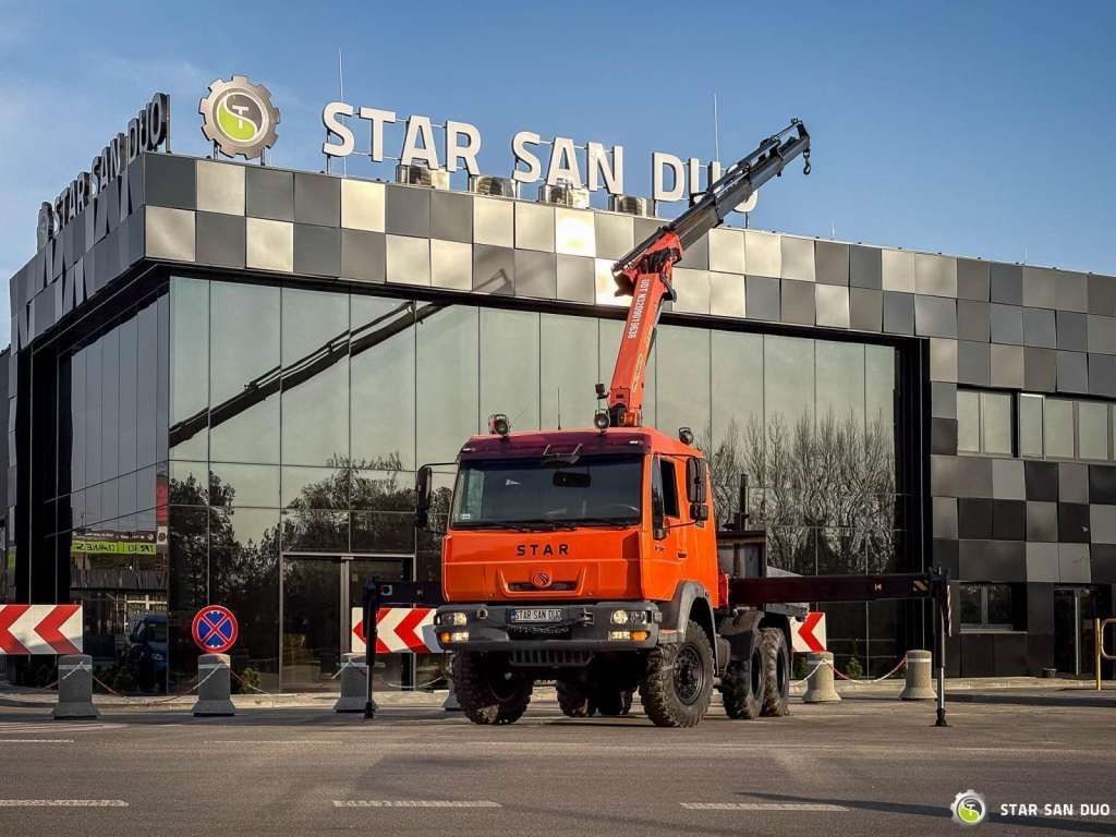 MAN STAR 266 MAN 6x6 PALFINGER PK 18001 Crane Kran - شاحنة كرين: صورة 1 MAN STAR 266 MAN 6x6 PALFINGER PK 18001 Crane Kran - شاحنة كرين: صورة 1
