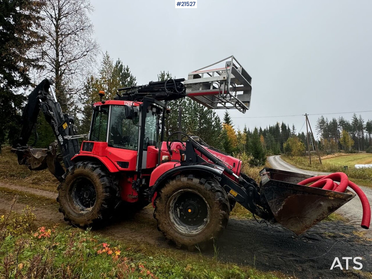 لودر ذو محراث خلفي/ باكهو Huddig 1260B Traktorgraver m/ Huddig 2000 lift, tilt og pusseskuffe: صورة 5 لودر ذو محراث خلفي/ باكهو Huddig 1260B Traktorgraver m/ Huddig 2000 lift, tilt og pusseskuffe: صورة 5