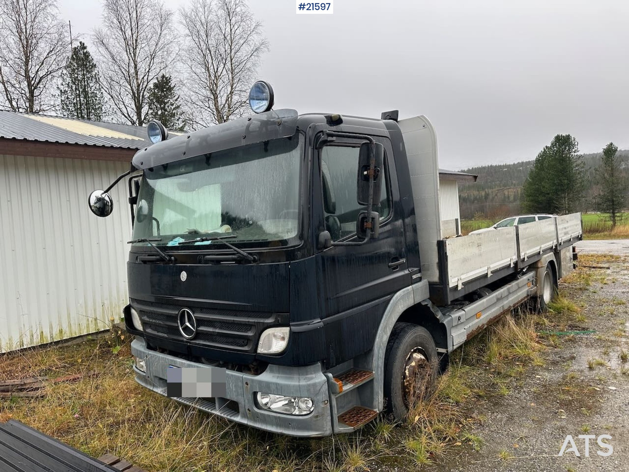 Mercedes 1524 L planbil m/ ny kompressor og vinterdekk. Ikke EU godkjent. - شاحنات مسطحة: صورة 2 Mercedes 1524 L planbil m/ ny kompressor og vinterdekk. Ikke EU godkjent. - شاحنات مسطحة: صورة 2