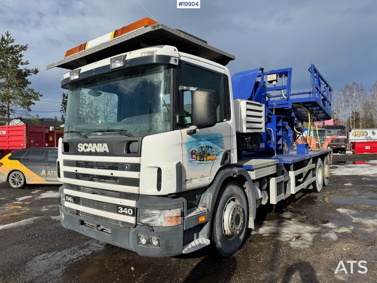 Scania P114 - منصة محمولة مثبتة على الشاحنة: صورة 1 Scania P114 - منصة محمولة مثبتة على الشاحنة: صورة 1