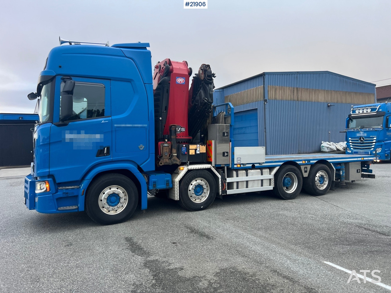Scania R580 8x2 kranbil m/ 95t/m hmf kran, jibb , vinsj og konar planslep - شاحنة كرين: صورة 1 Scania R580 8x2 kranbil m/ 95t/m hmf kran, jibb , vinsj og konar planslep - شاحنة كرين: صورة 1